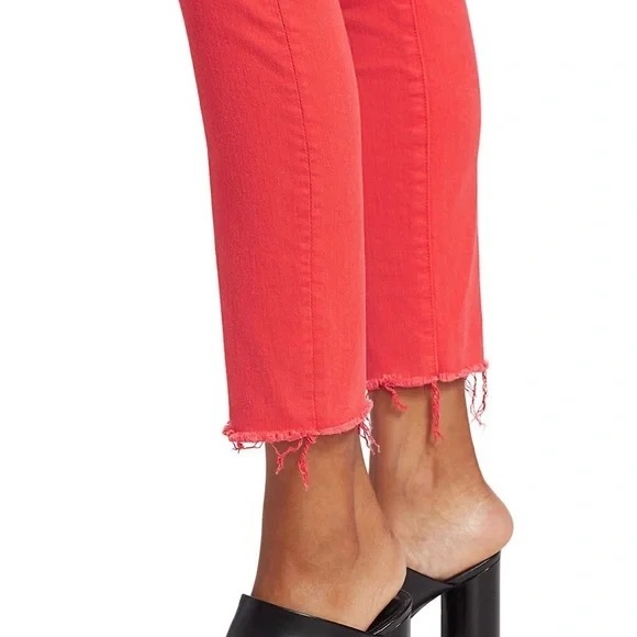 Free People Mother Denim High Waisted Rascal Ankle Fray in Chalk It Up size  30 - Picture 8 of 8